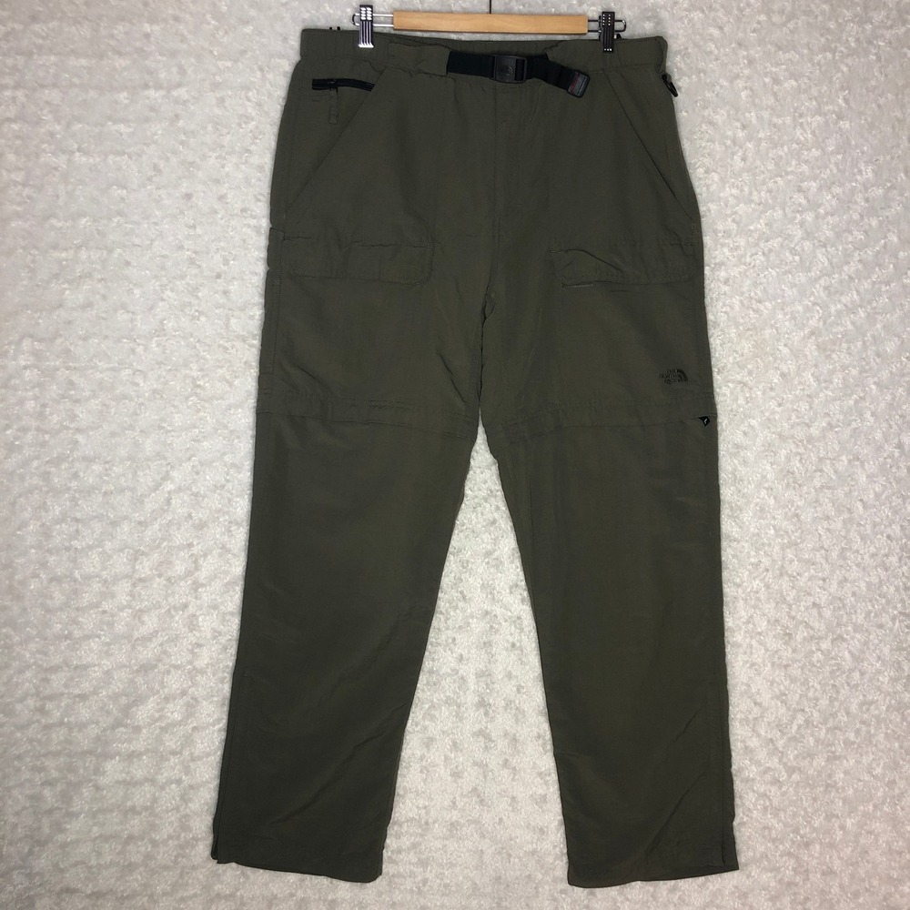 The‎ North Face Mens Convertible Cargo Pants Olive Green Hiking Outdoor